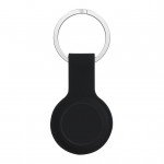 Wholesale Short Silicone AirTag Tracker Holder Loop Case Cover Ring Key Chain for Apple AirTag (Black)